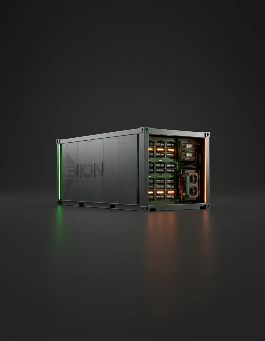 Render técnico del módulo BIION BESS