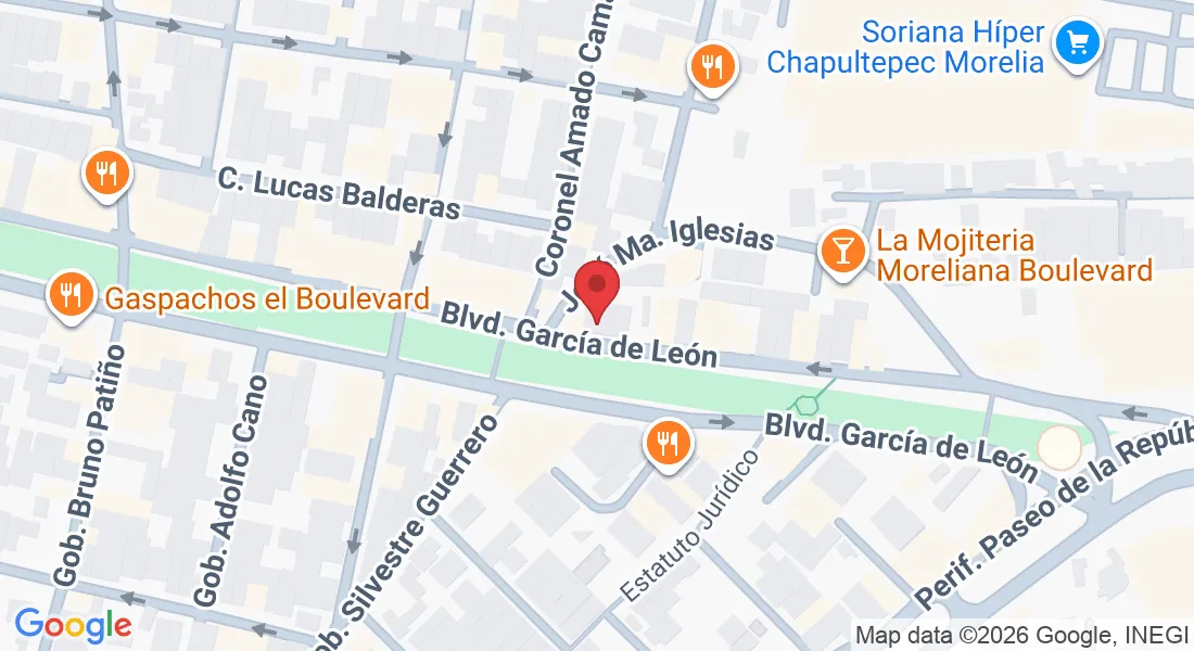 Mapa de Ubicación de Biion Power en Morelia