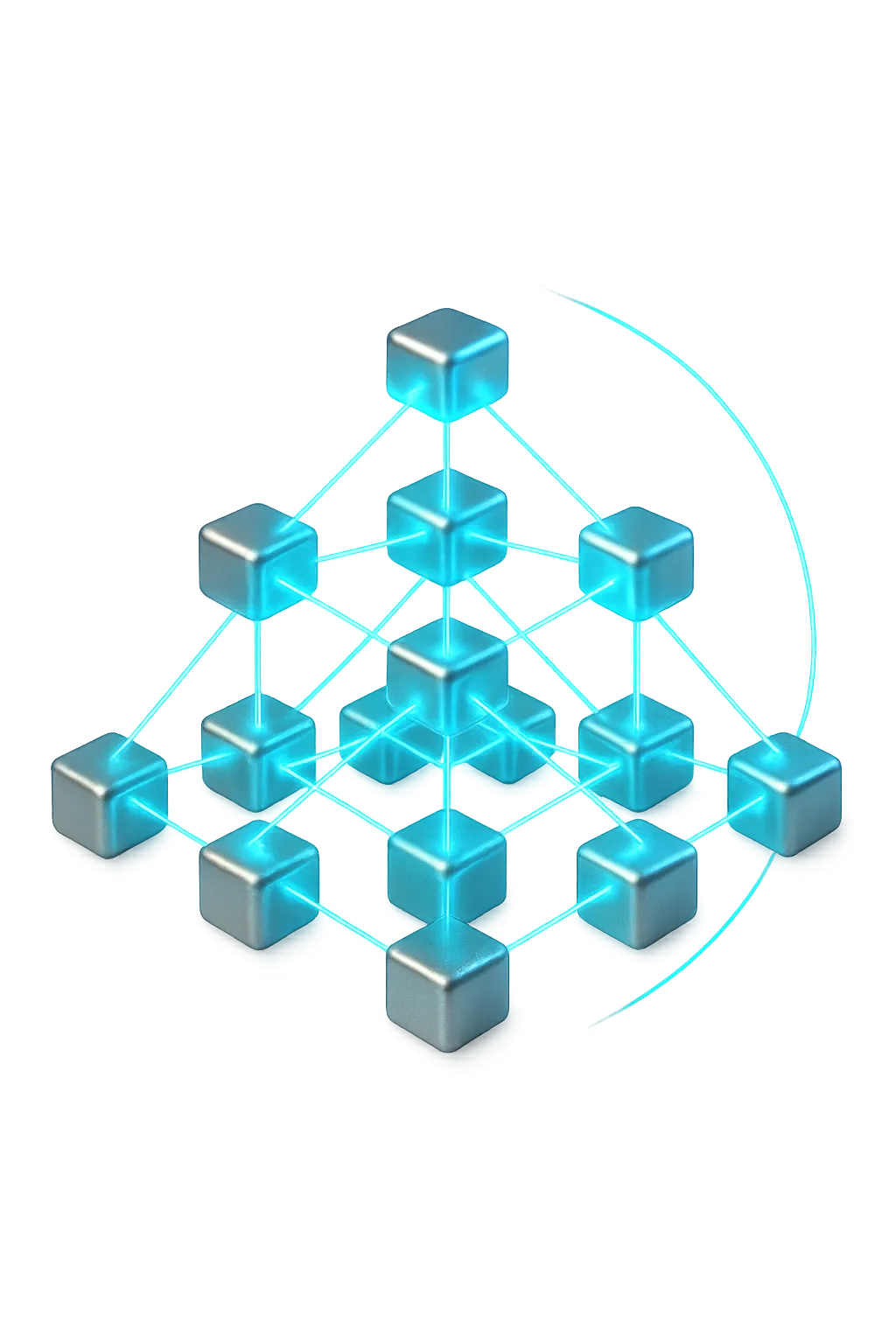 3D Holographic Matrix Node Visualizer showing network leverage