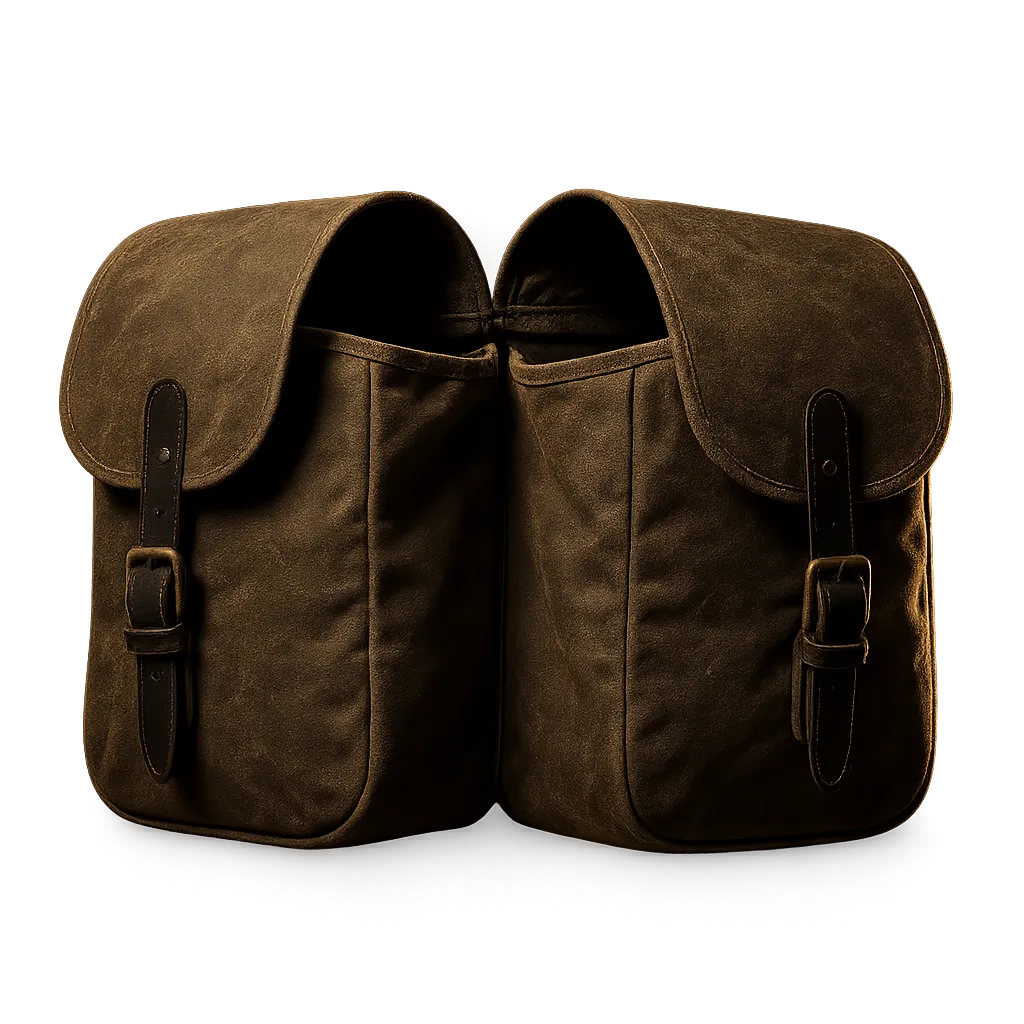 Waxed Cotton Saddlebags