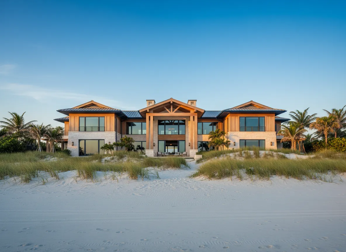 Luxury beach home exterior