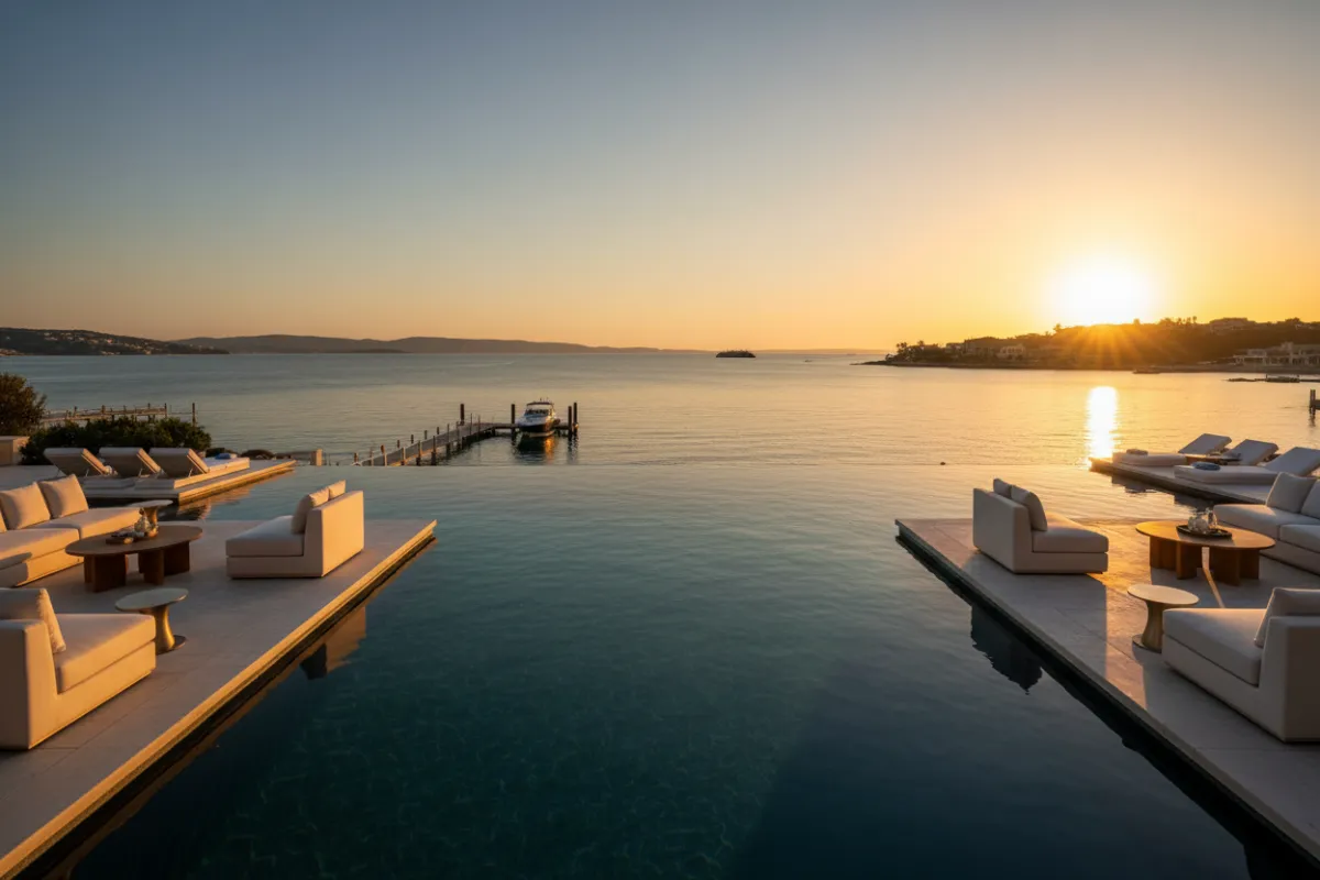 Exclusive waterfront estate with private dock