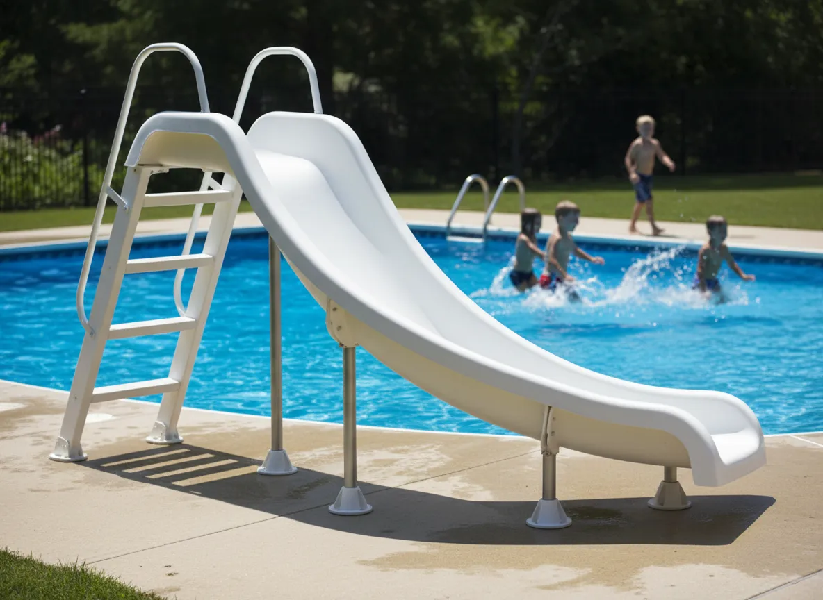 Tobogán para piscina de fibra de vidrio