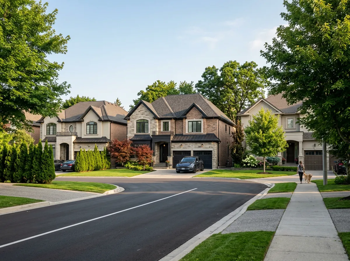 Scenic residential homes in a premium Western GTA suburban neighborhood