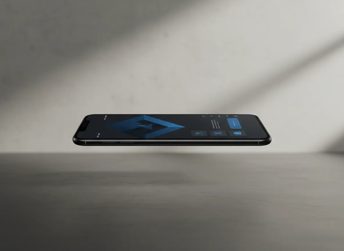 Modern contractor website preview on smartphone