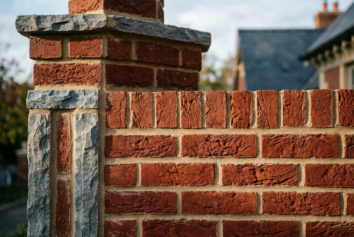 Luxury residential natural stone and custom masonry facade on an architectural residence