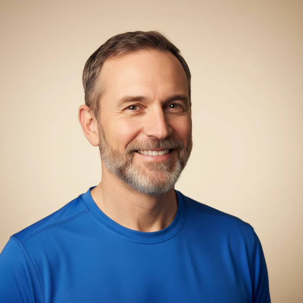 Retrato profesional de Javier Ruiz, entrenador personal