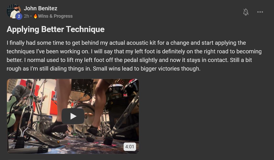 Testimonial screenshot from John B
