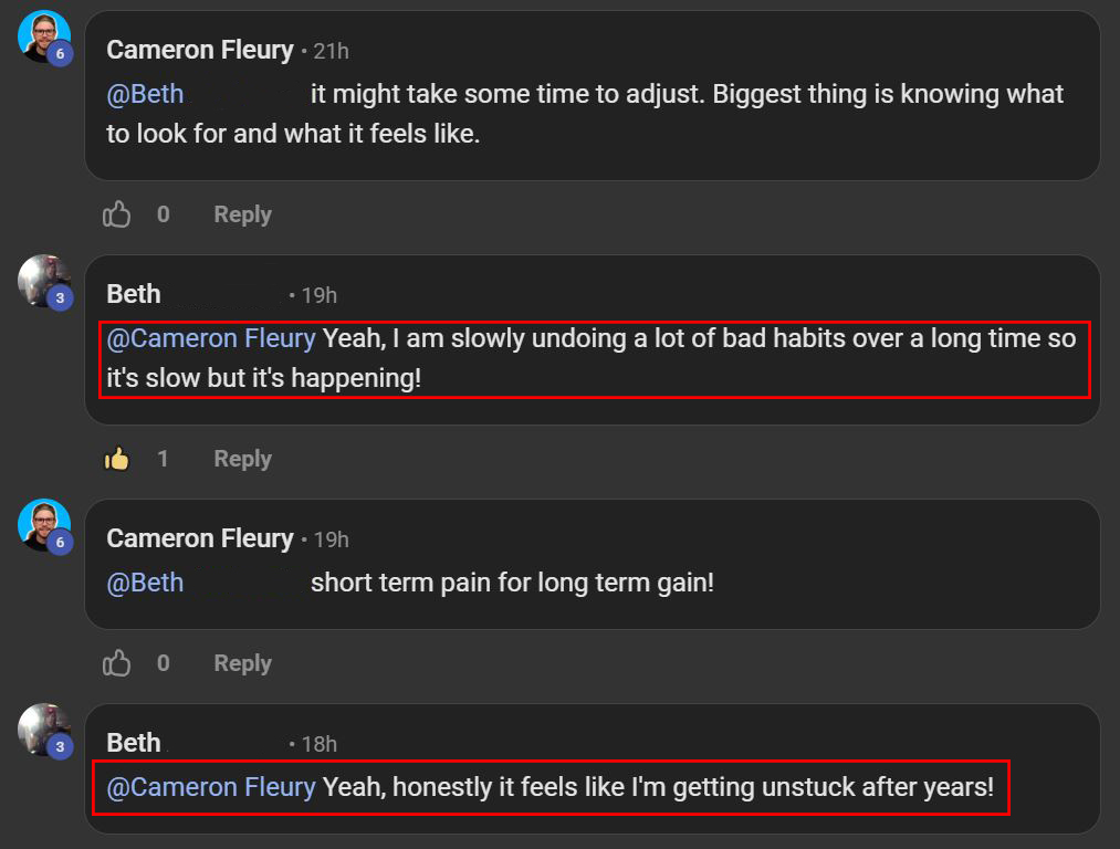 Testimonial screenshot