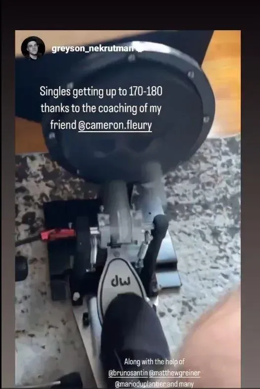 Greyson Nekrutman Instagram story screenshot