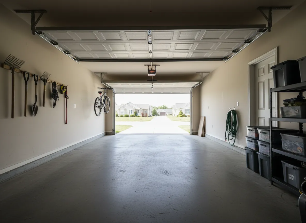 Clean garage after junk removal