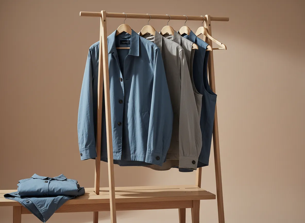 Casacas y capas Tukuti en azul acero