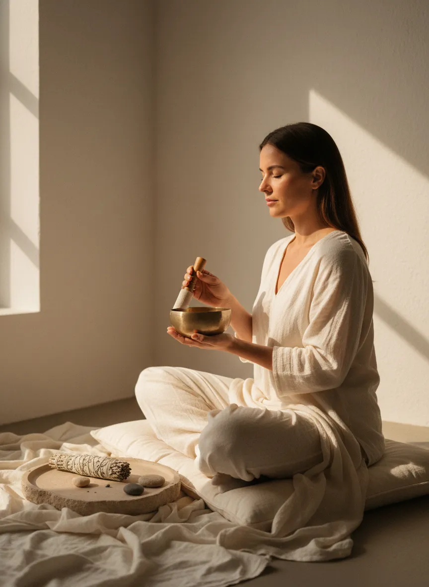 A serene and quiet ceremonial space reflecting the spiritual calling