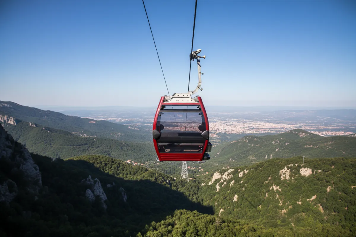Dajti Mountain cable car view