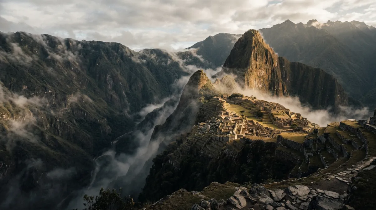 High Andean trails and ancient citadel architecture in Peru