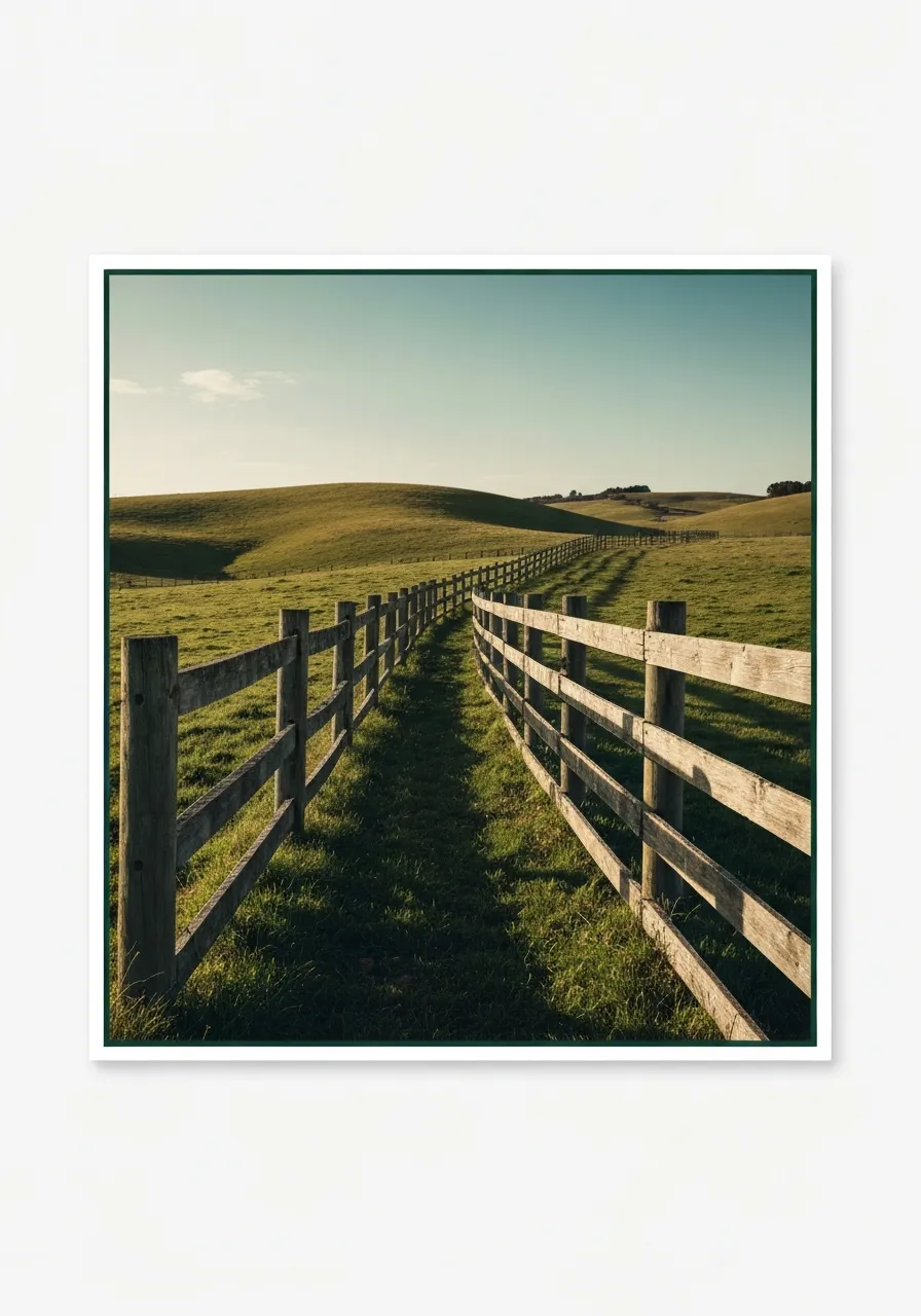 Rural property fence line demonstrating clear boundaries