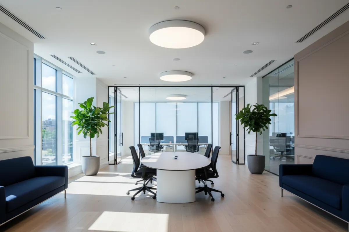 Modern office interior with fresh paint
