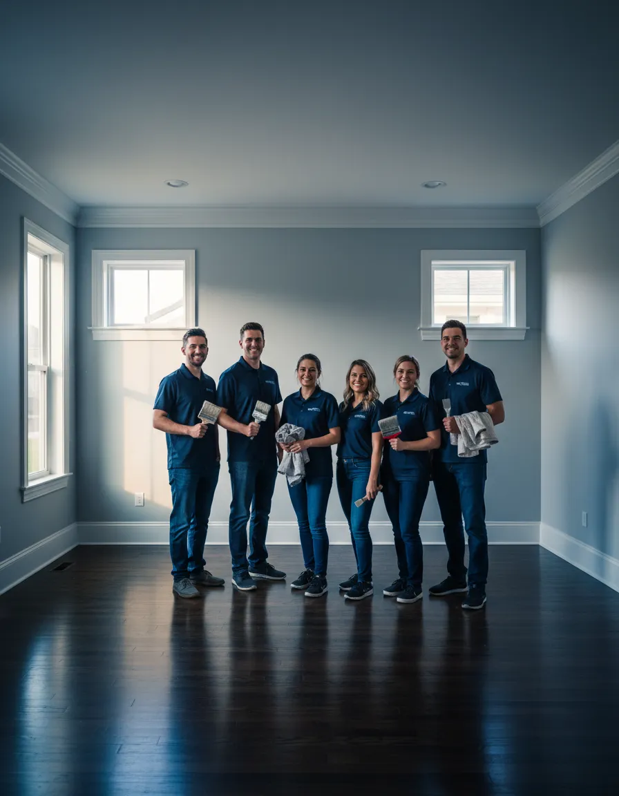 Genuine Quality Painting team and finished project