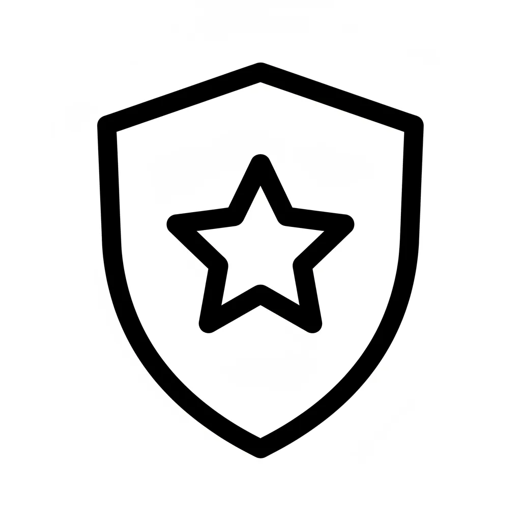 Shield icon with warm yellow accent
