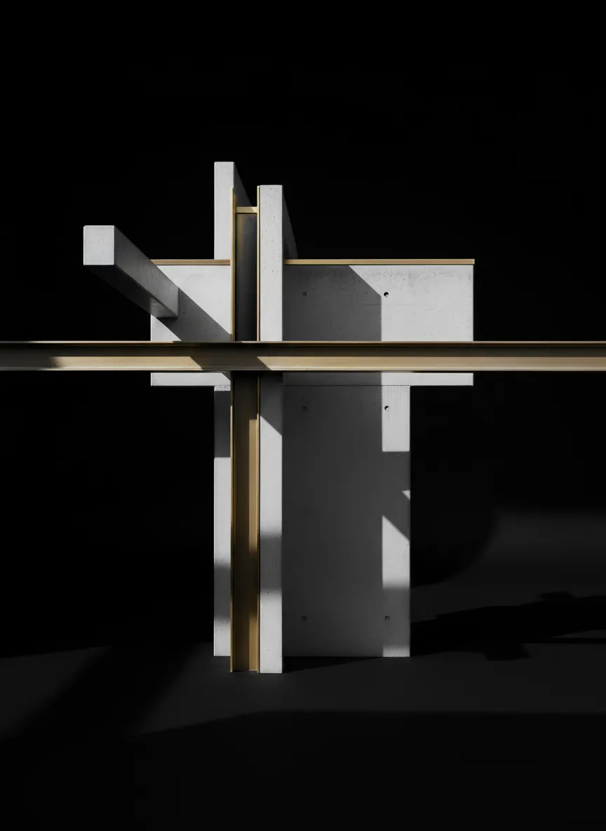 Abstract visual representing structural order and direction