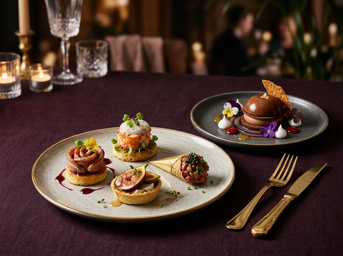 Zenful Treats luxury catering spread and artisanal plated presentation