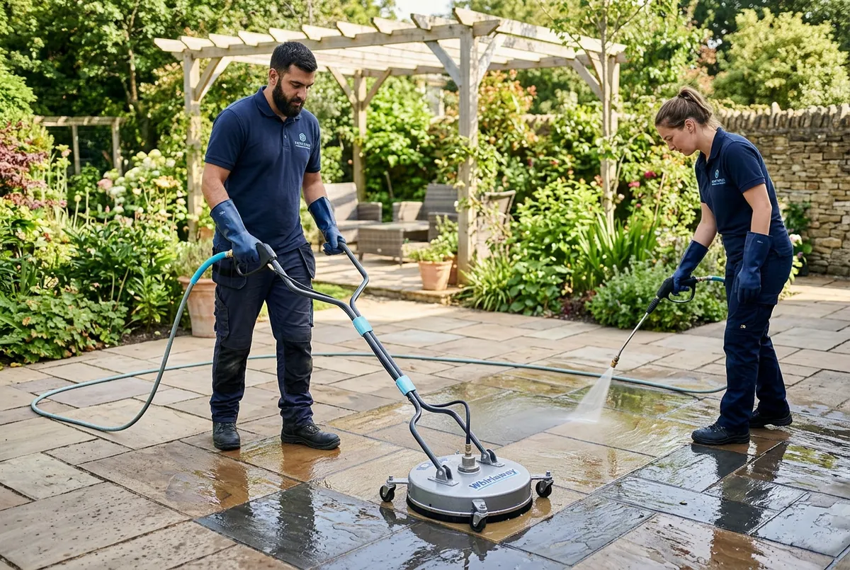 Patio and alfresco paved area pressure cleaning