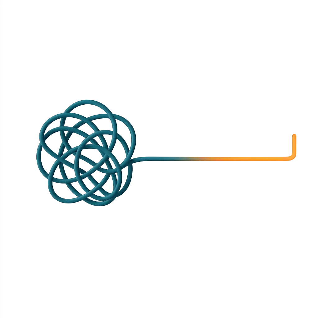 Abstract illustration representing the transition from confusion to clarity