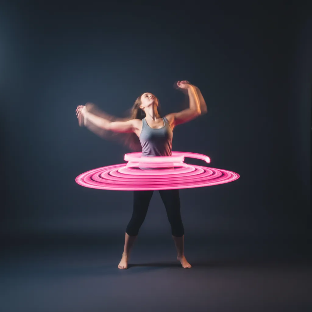 High-energy cardio hoop workout