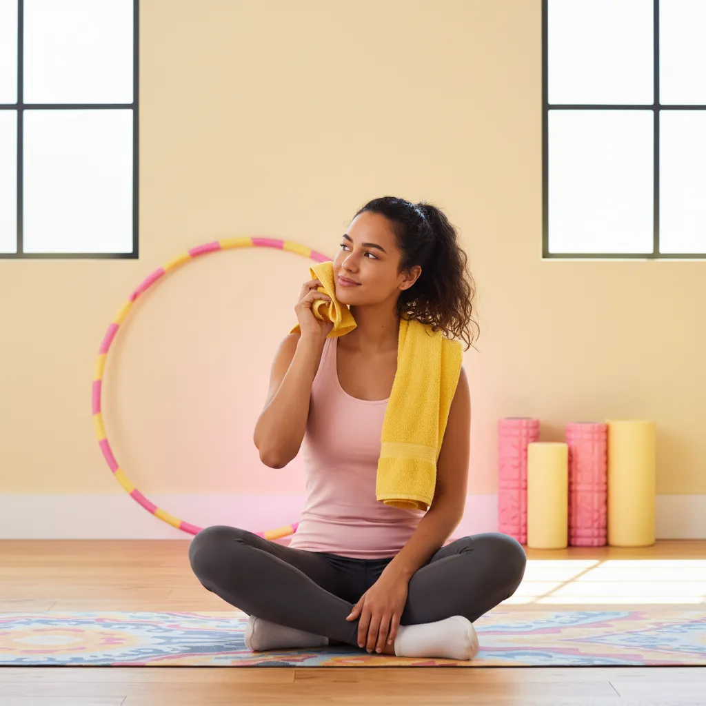 Person experiencing stress relief through fitness