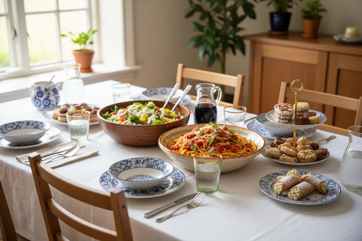 Family dining package presentation