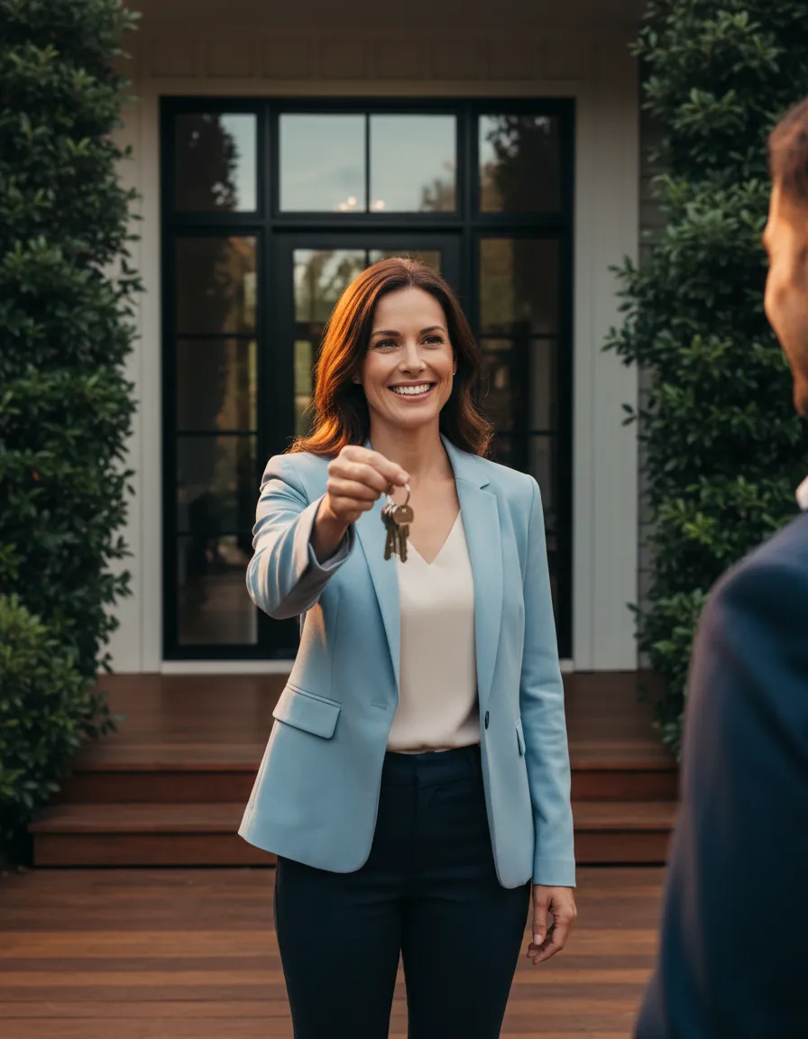 Happy home seller shaking hands after securing a 3.5 percent listing fee