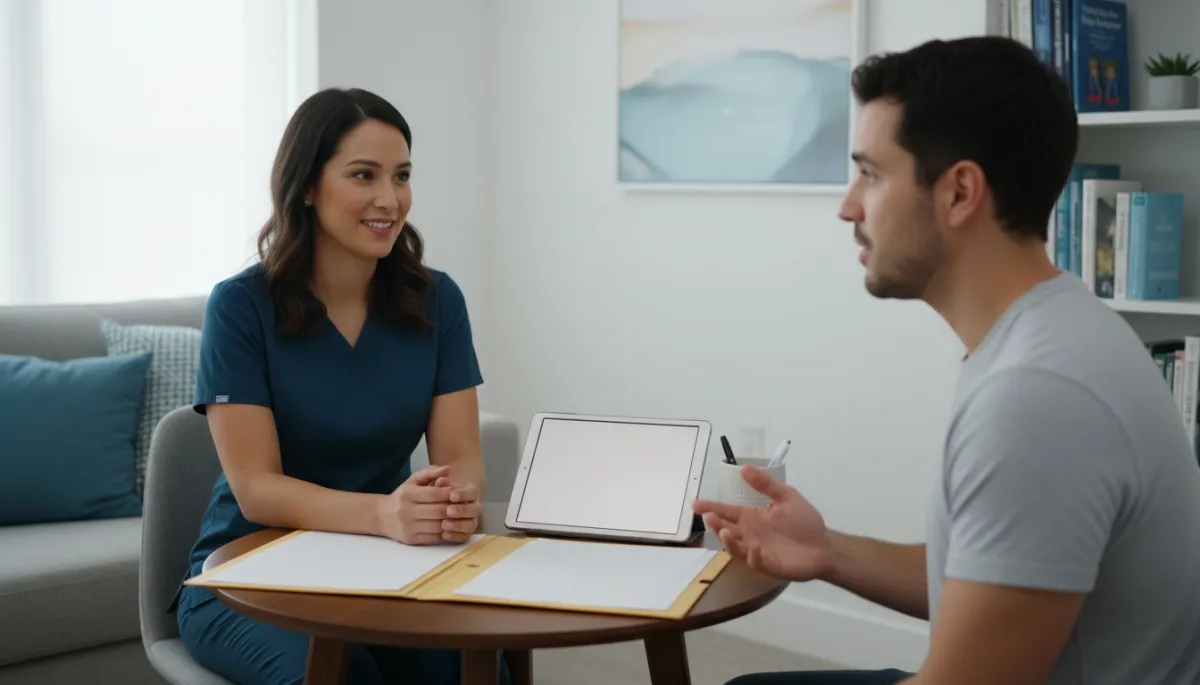 New patient consultation at Precision Chiropractic