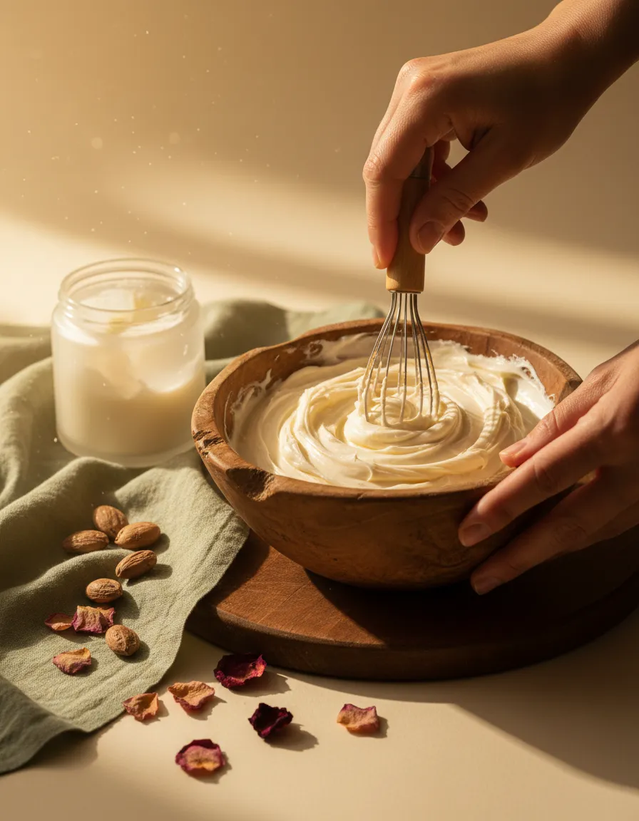 Artisanal handcrafting process of pure plant-powered body care