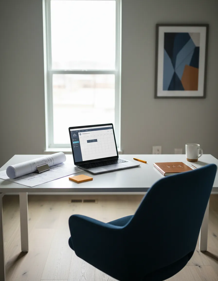 Clean modern office dashboard