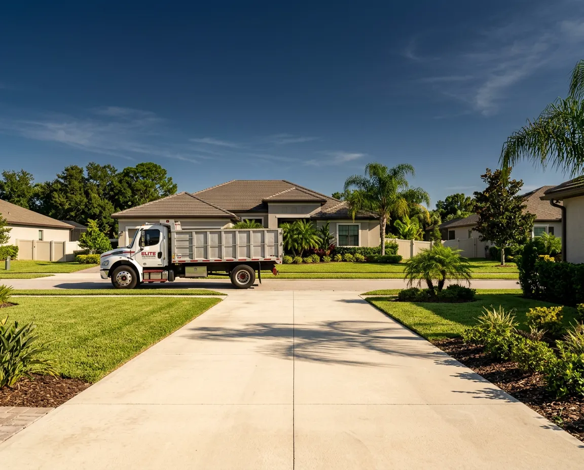 Freshly cleared property garage and yard after professional junk removal