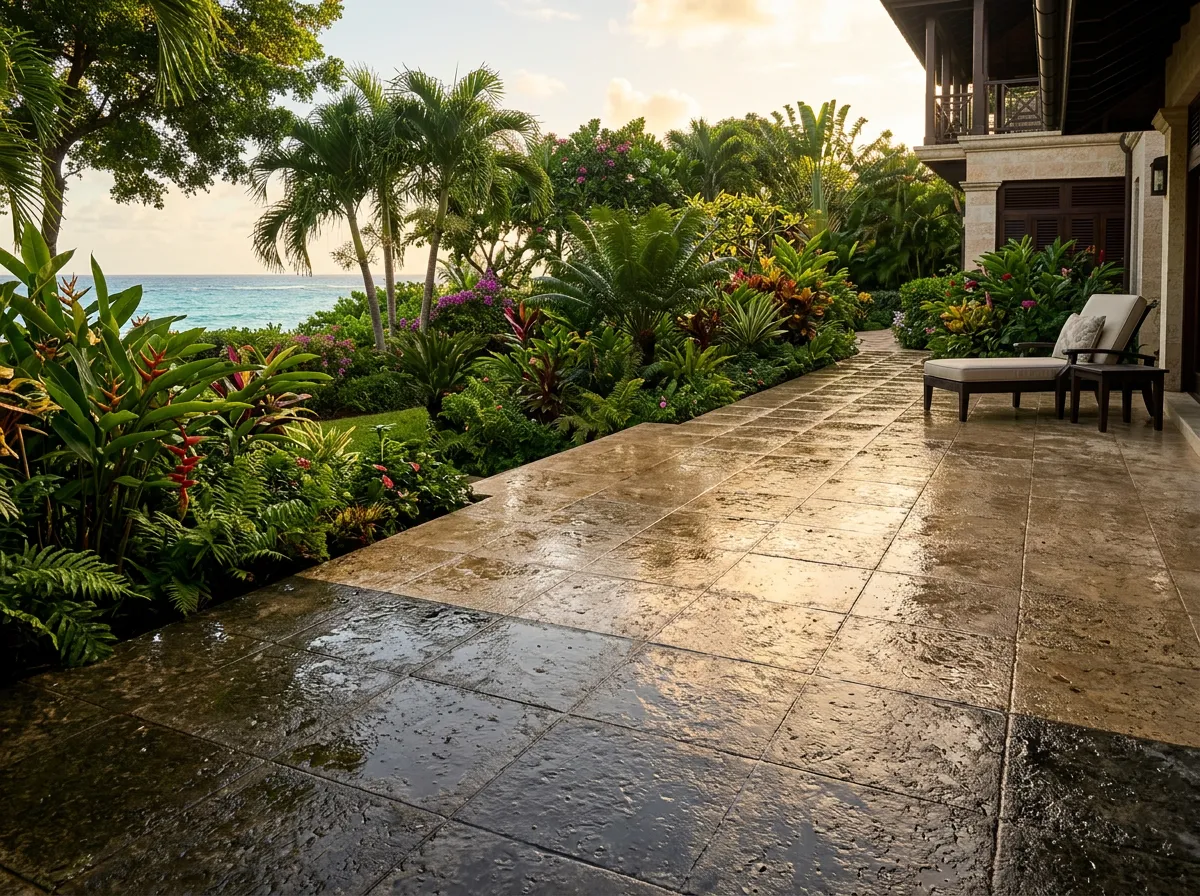 Long term protective sealing barrier applied on luxury Caribbean property