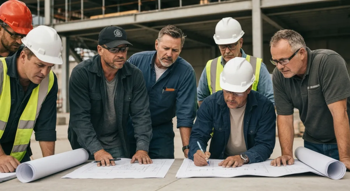 Construction professionals meeting