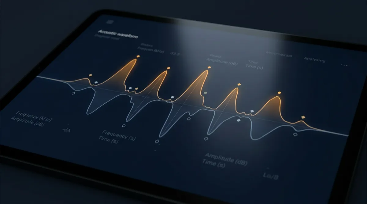 Acoustic diagnostic waveform analyzing executive speech cadence and vocal micro-tensions