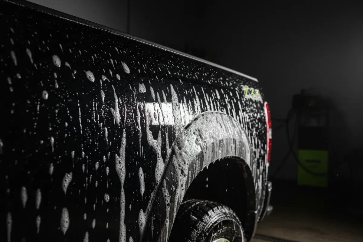 Car being washed