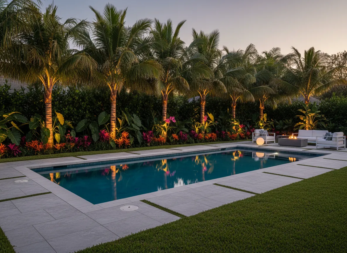 Custom pool landscaping