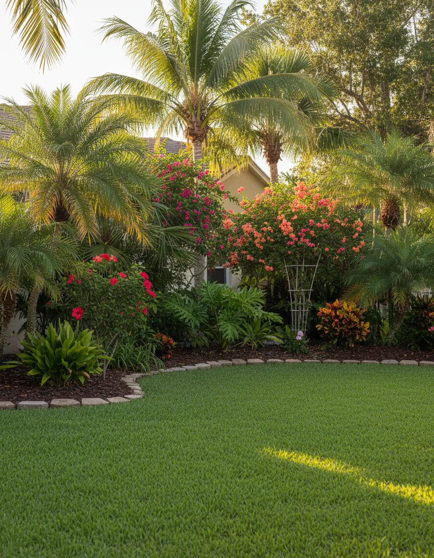 Close up of palm fronds