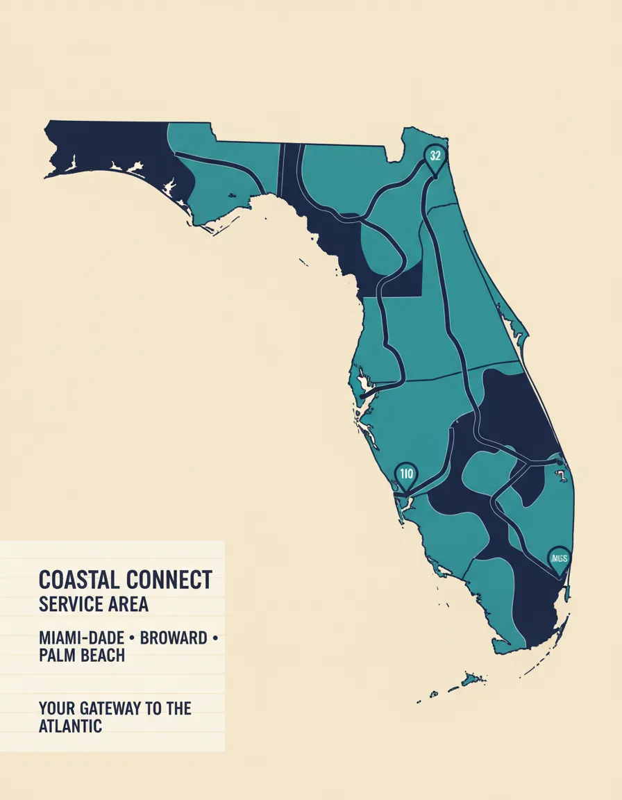 South Florida Coastline Service Area Map