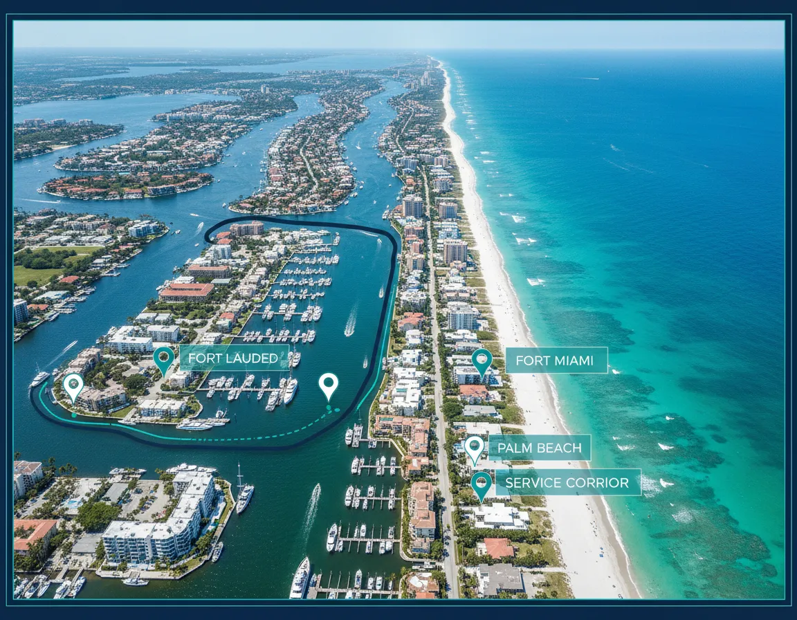 South Florida Coastline Service Area Map