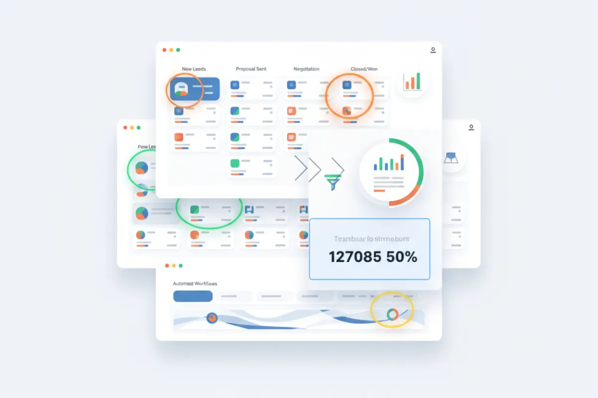 A flat-lay of a sales playbook PDF and annotated notes on a desk, soft natural light, close-up perspective showing planning materials for SMEs, minimalistic editorial photography.