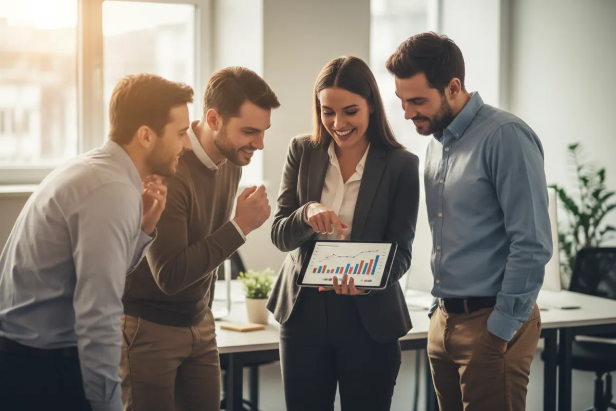 A flat-lay of a sales playbook PDF and annotated notes on a desk, soft natural light, close-up perspective showing planning materials for SMEs, minimalistic editorial photography.