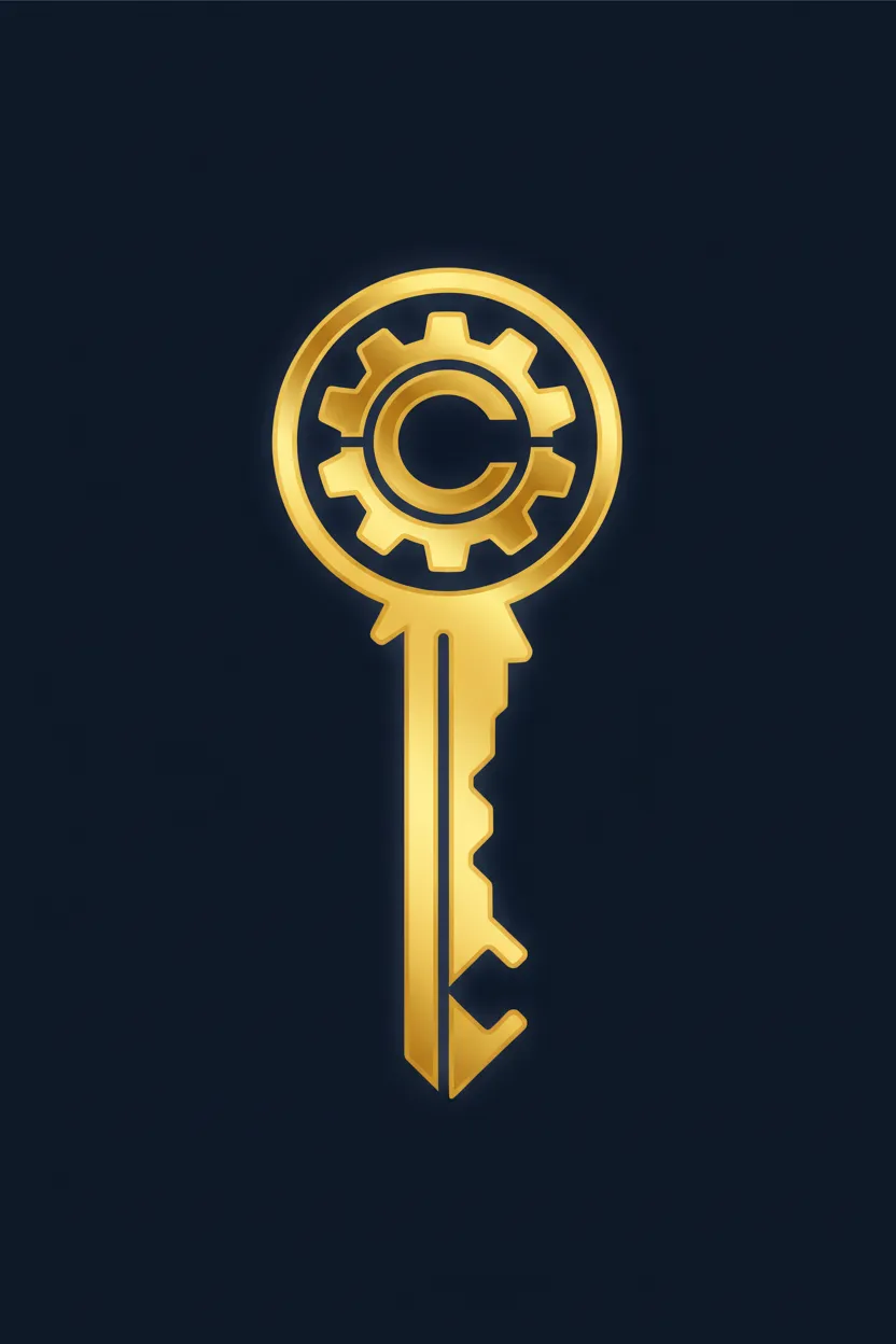 Carrier Key hero image with dark navy background and bold light text