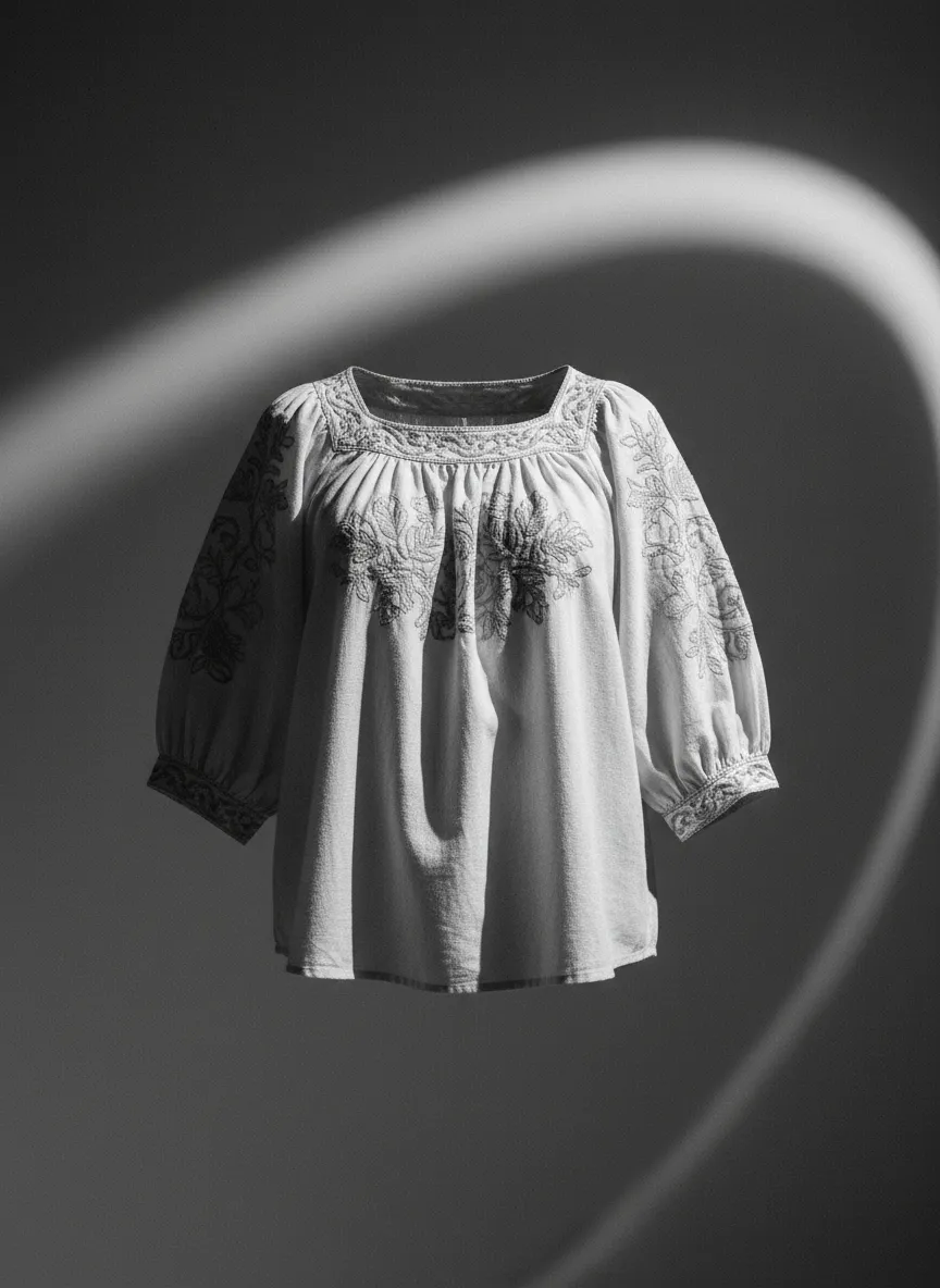 QA-102 Campesina Shirts B&W Editorial Shot