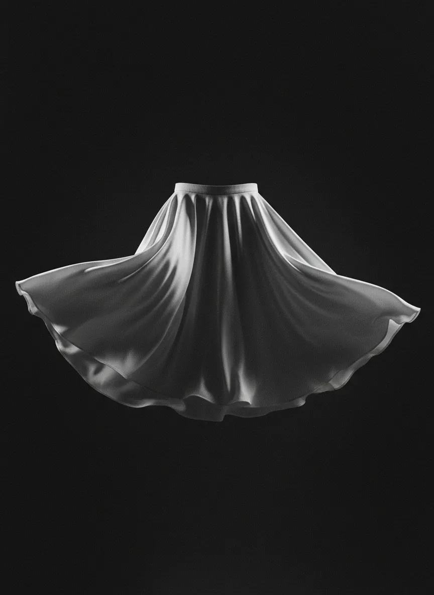 QA-101 Flowy Skirts B&W Editorial Shot