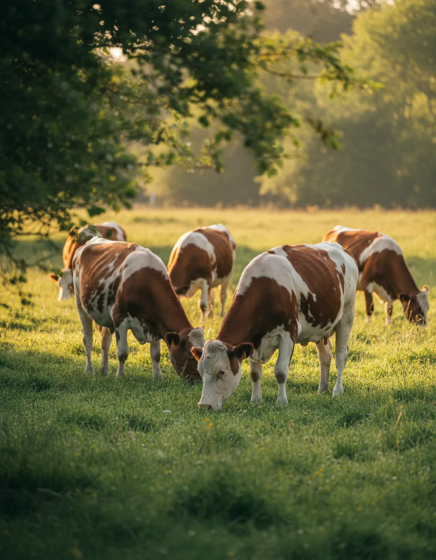 Glückliche gerettete Tiere auf einem Lebenshof