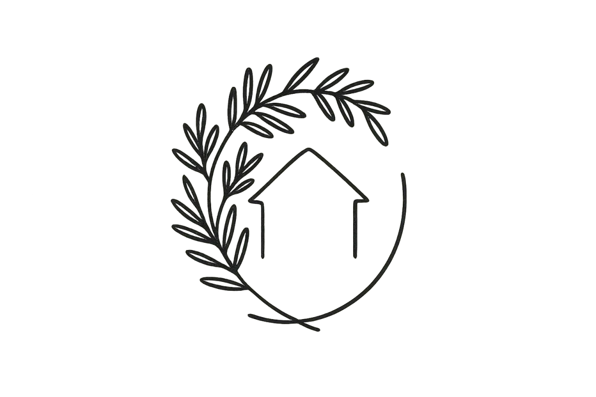 Canyon Grove Realty desert mesquite branch emblem watermark